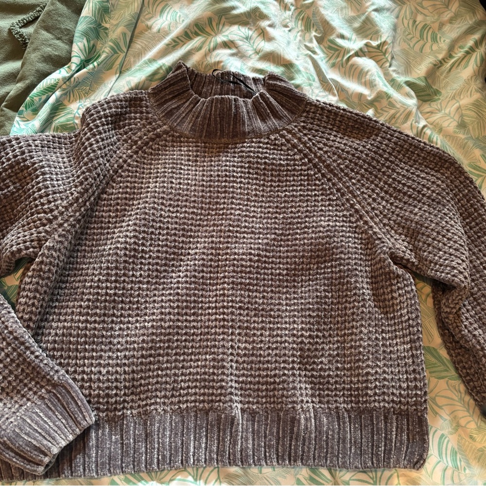 Divided Charcoal Turtleneck Sweater